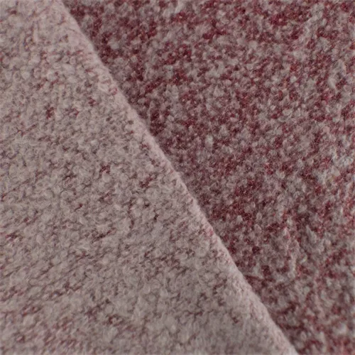 1 YD PC-Pink/Red Wool Boucle Jacketing Fabric