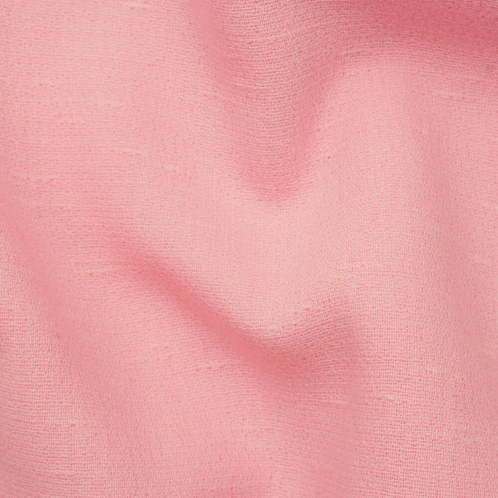 Baby Pink Wool Shantung Crêpe