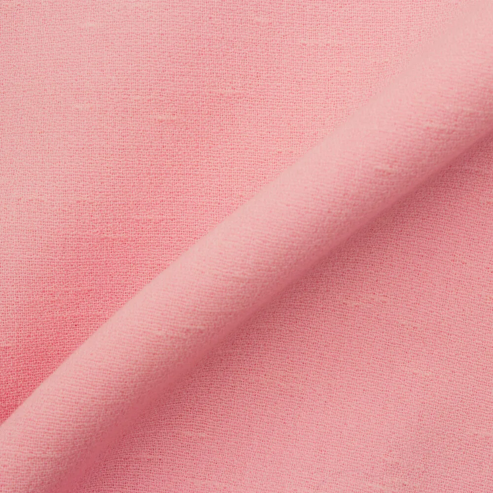 Baby Pink Wool Shantung Crêpe