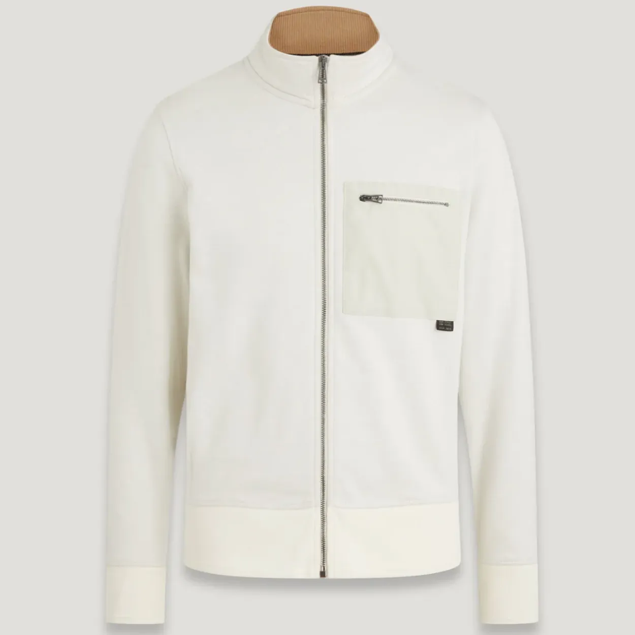 Belstaff Centenary Ful Zip Sweatshirt Chalk