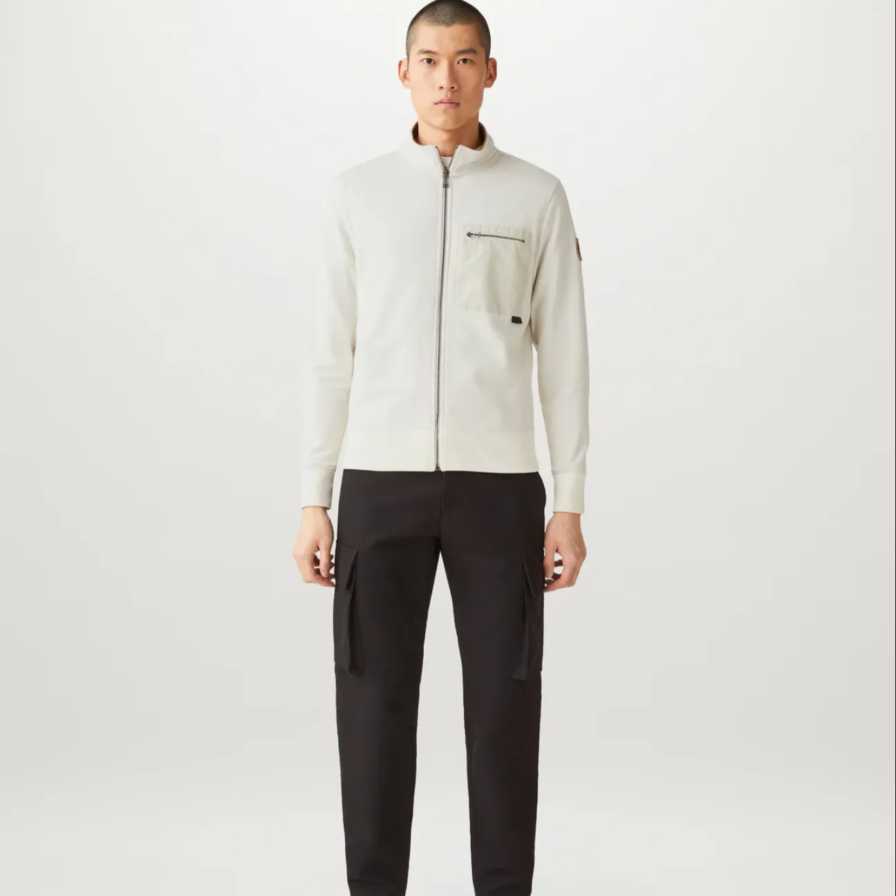 Belstaff Centenary Ful Zip Sweatshirt Chalk