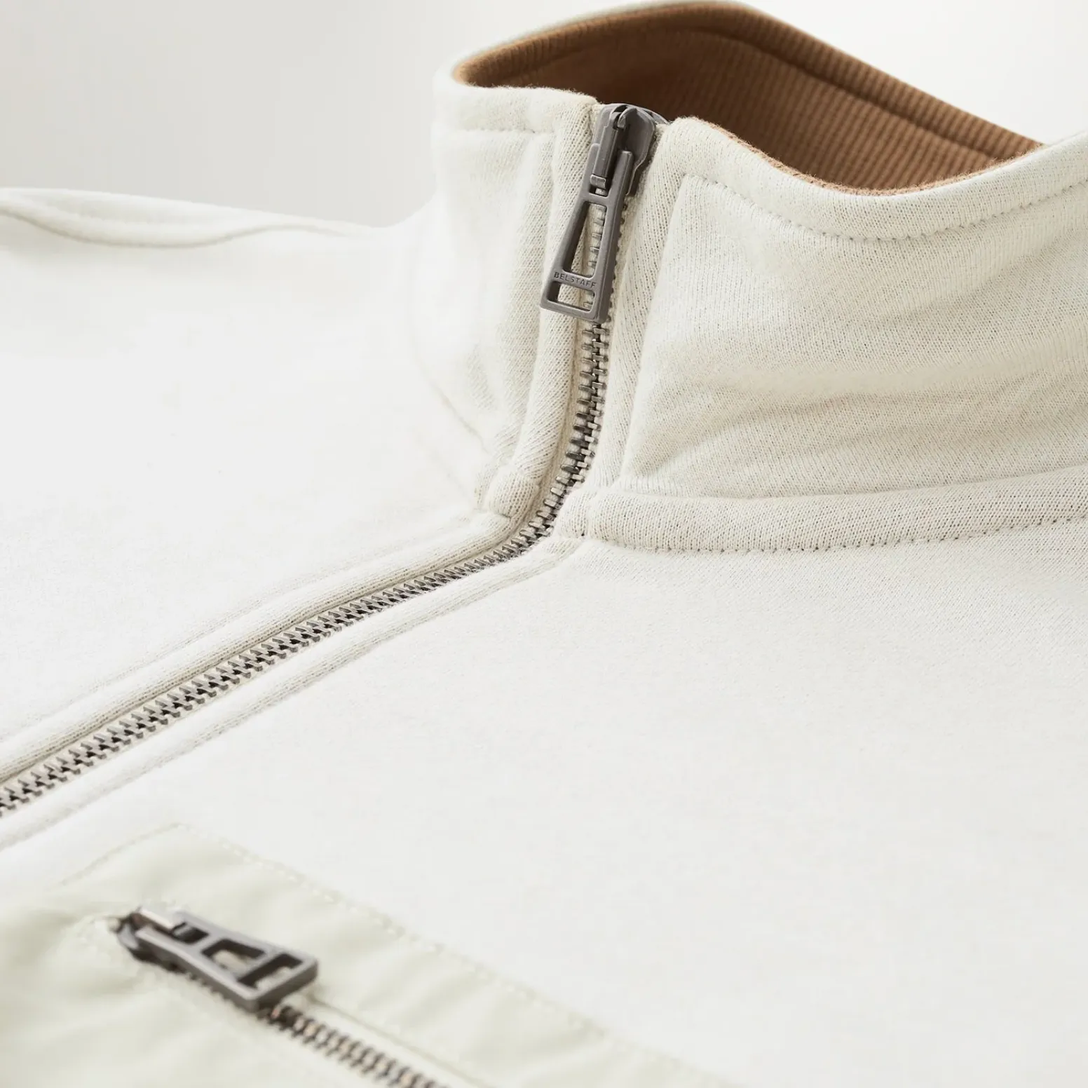 Belstaff Centenary Ful Zip Sweatshirt Chalk