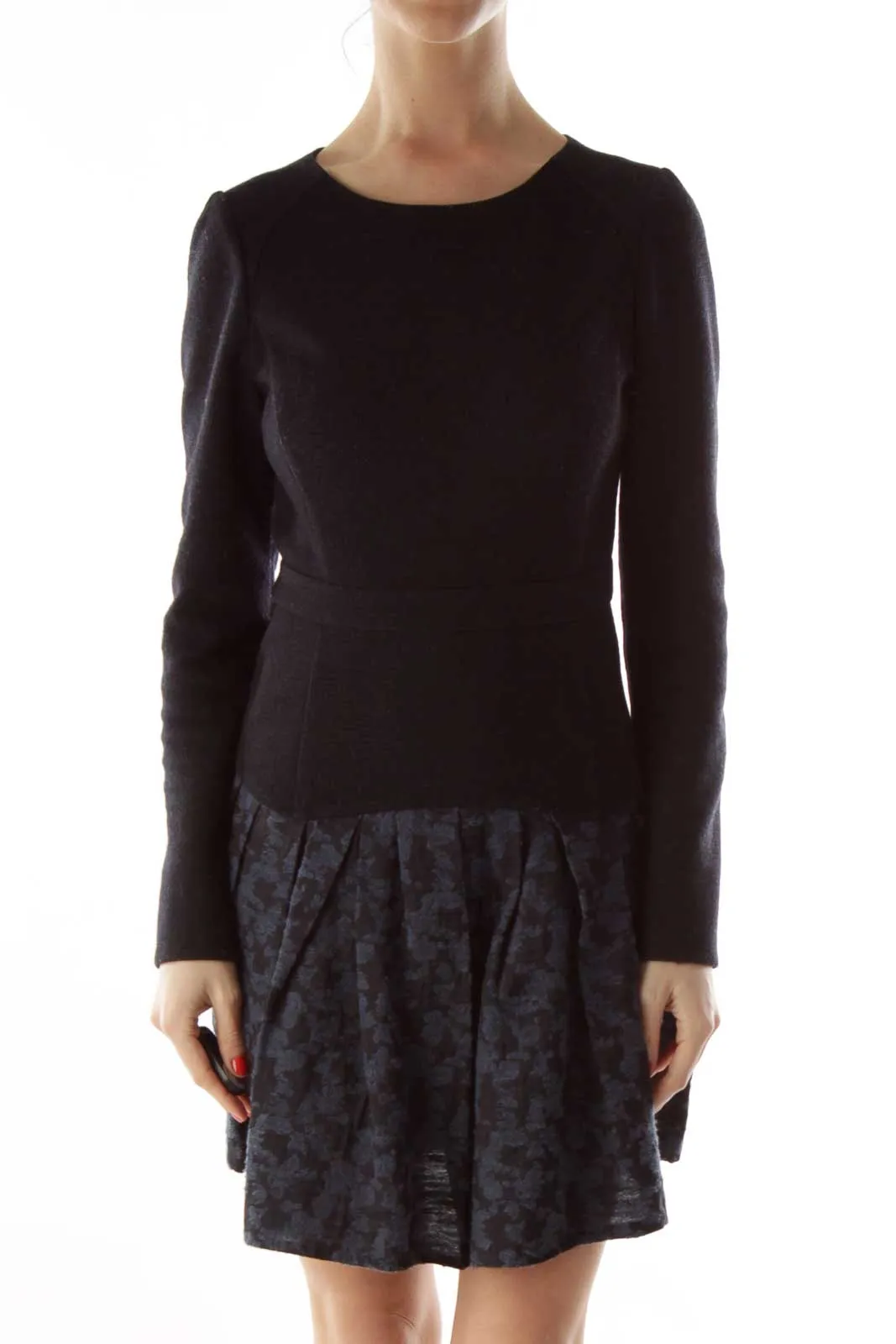 Black Navy Knit Dress