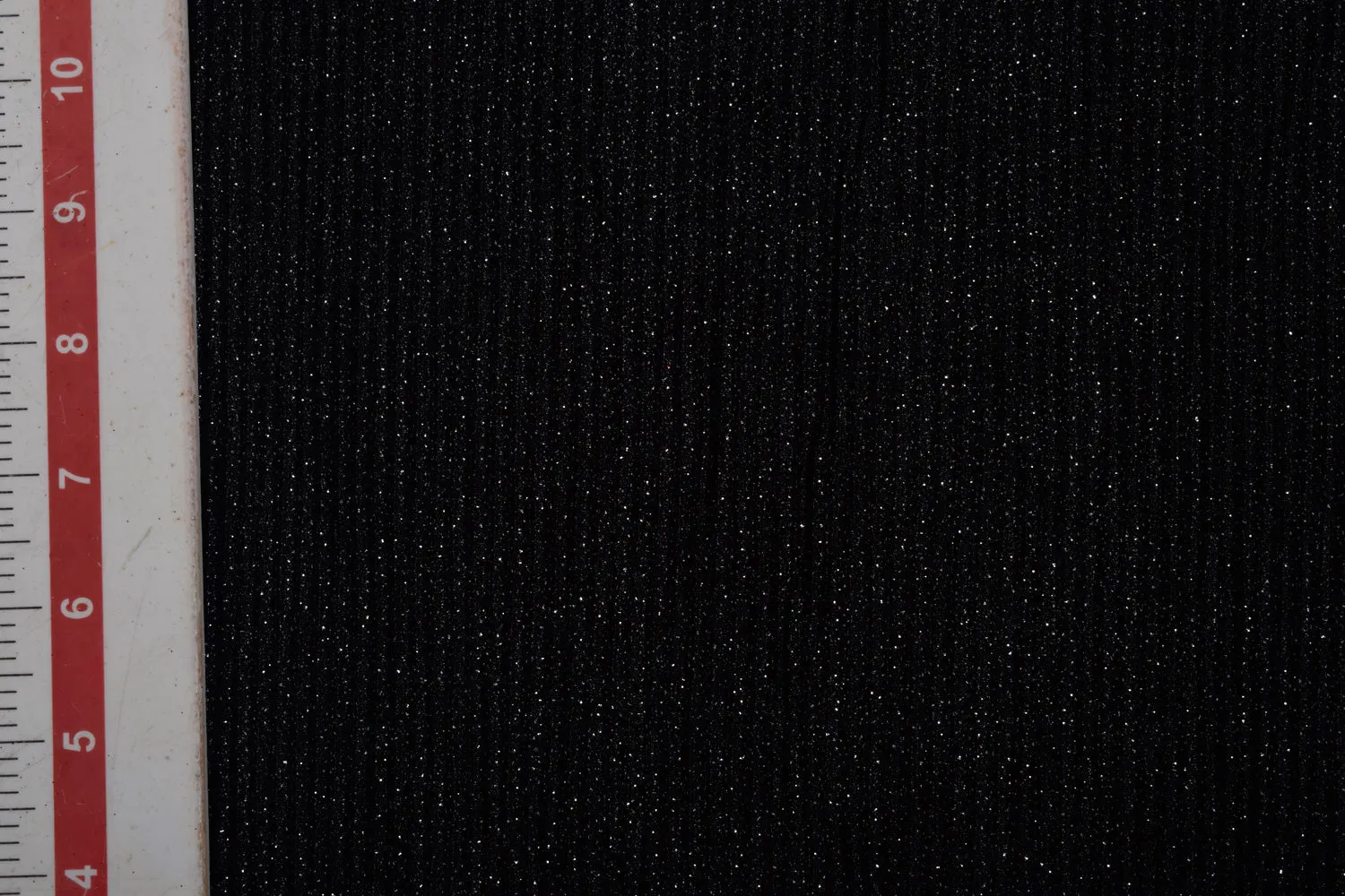 Black Pleated Glitter Knit Fabric