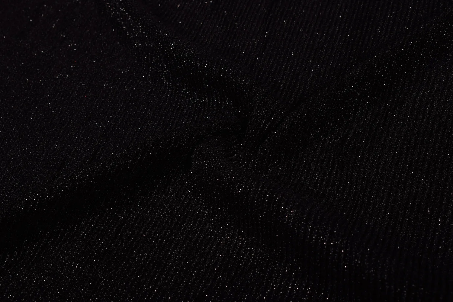 Black Pleated Glitter Knit Fabric