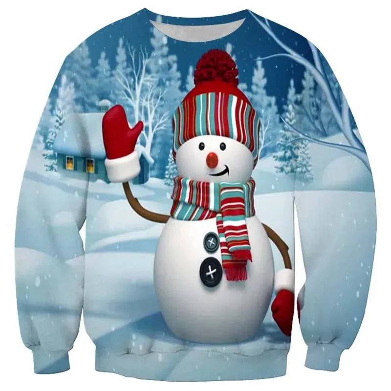 Boris - Warm sweater with 3D Christmas motif for men and women