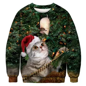 Boris - Warm sweater with 3D Christmas motif for men and women