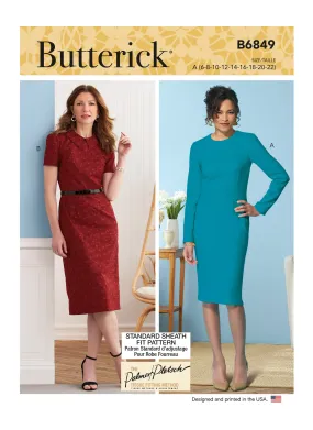 Butterick Pattern B6849 Misses' Fitpattern Dresses  &  Optional Collar