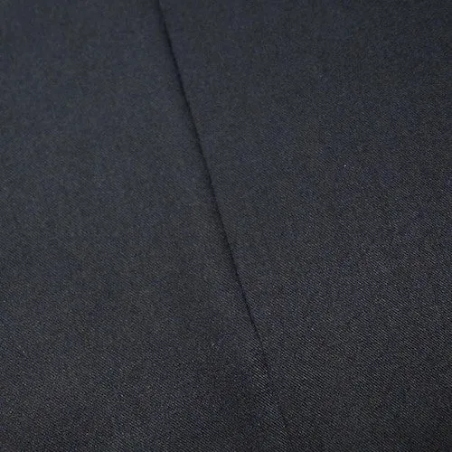 Chalkboard Black Wool Blend Shirting Fabric