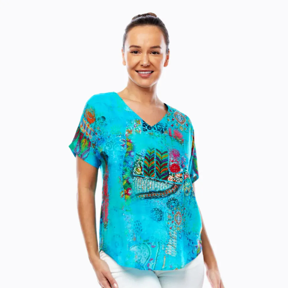 Claire Powell Short Sleeve V-Neck Top