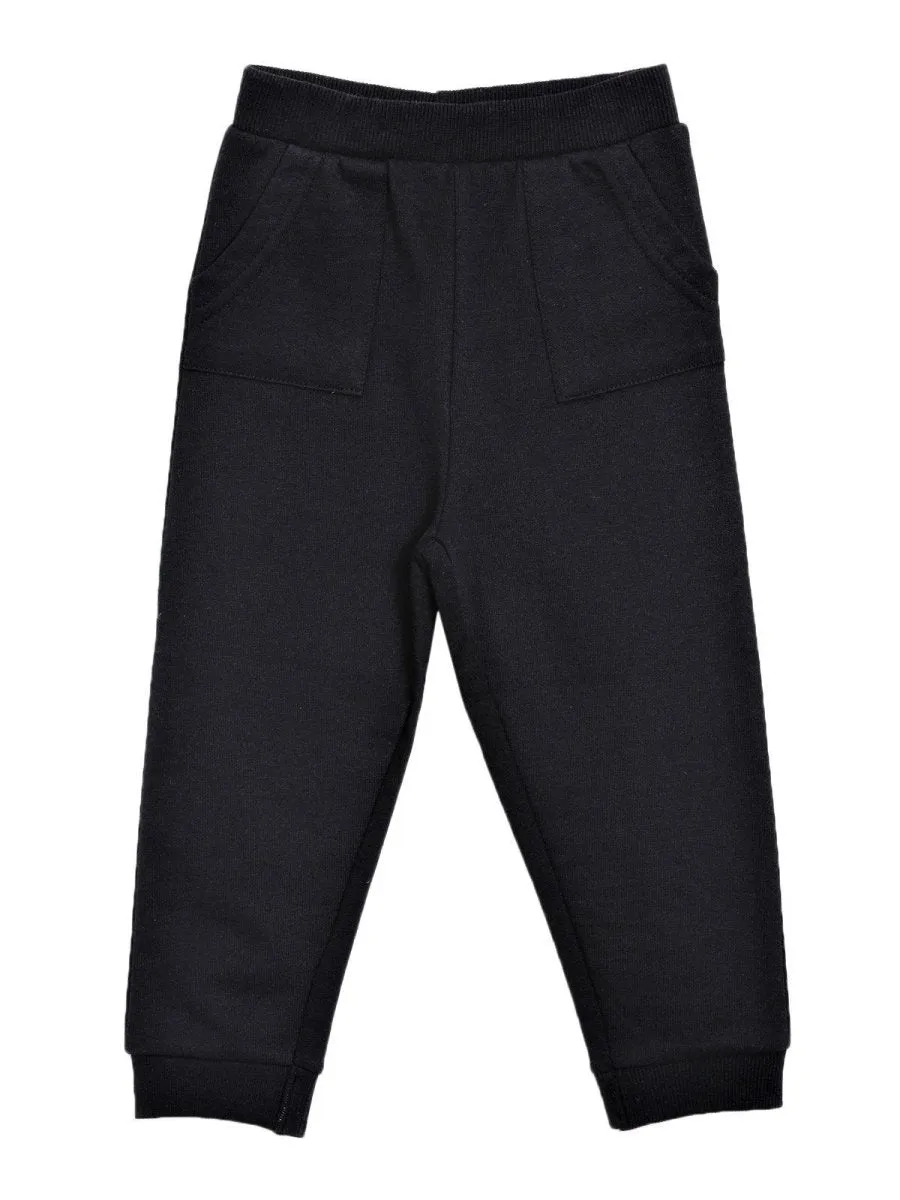 Combo of 2 Kids Winter Trousers - Black & Navy Blue