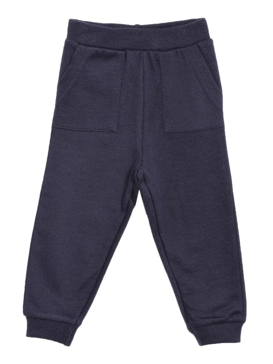 Combo of 2 Kids Winter Trousers - Black & Navy Blue