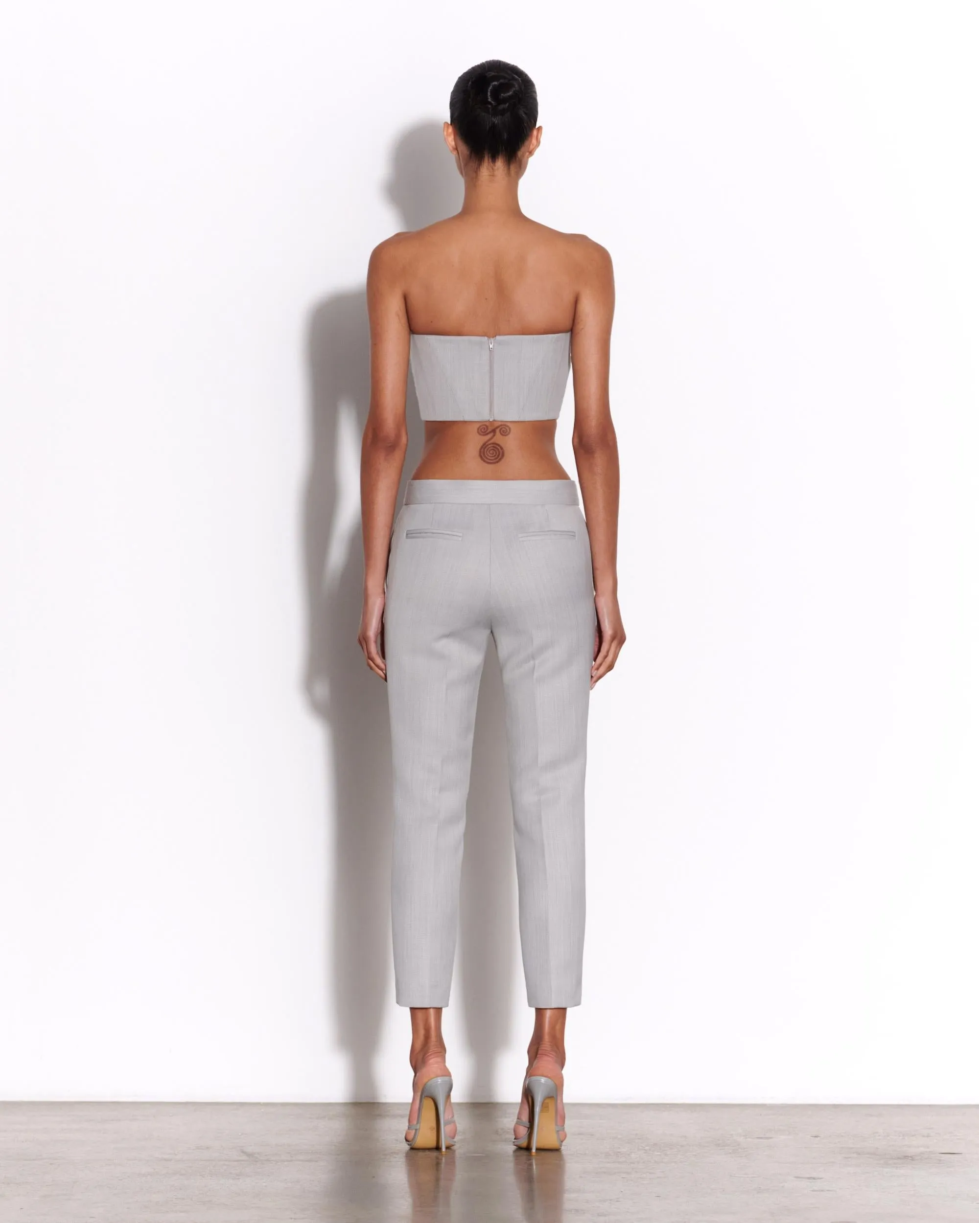 Crop Trouser in Wool Suiting