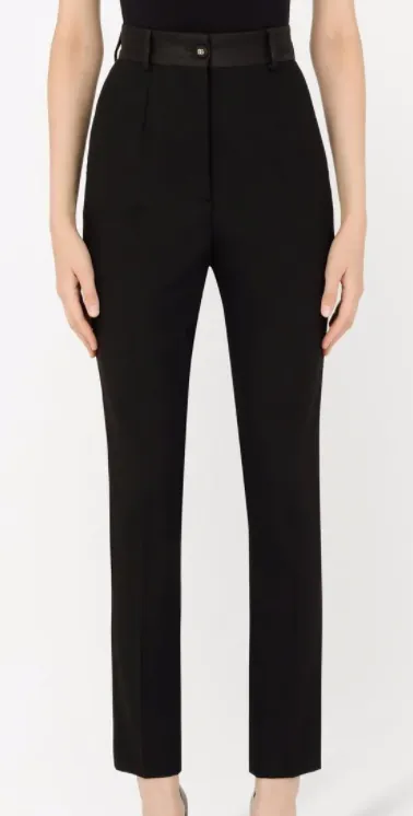 DOLCE & GABBANA - slim-fit high-waisted trousers