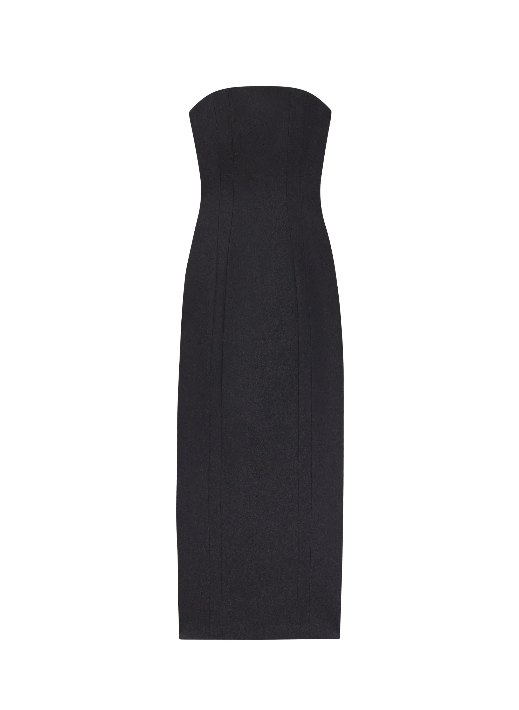 Elizabeth Wool Cashmere Strapless Midi Dress