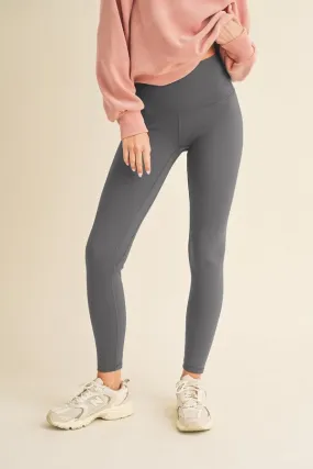 Fleece Lined High Waisted Charcoal Leggings