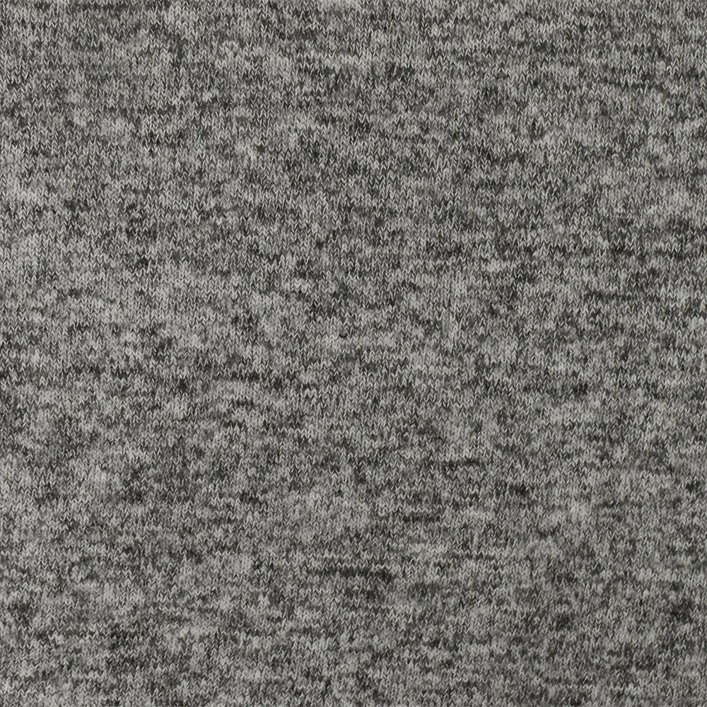 Heather Charcoal Gray-Gray Stretch Brushed Jersey Knit Fabric