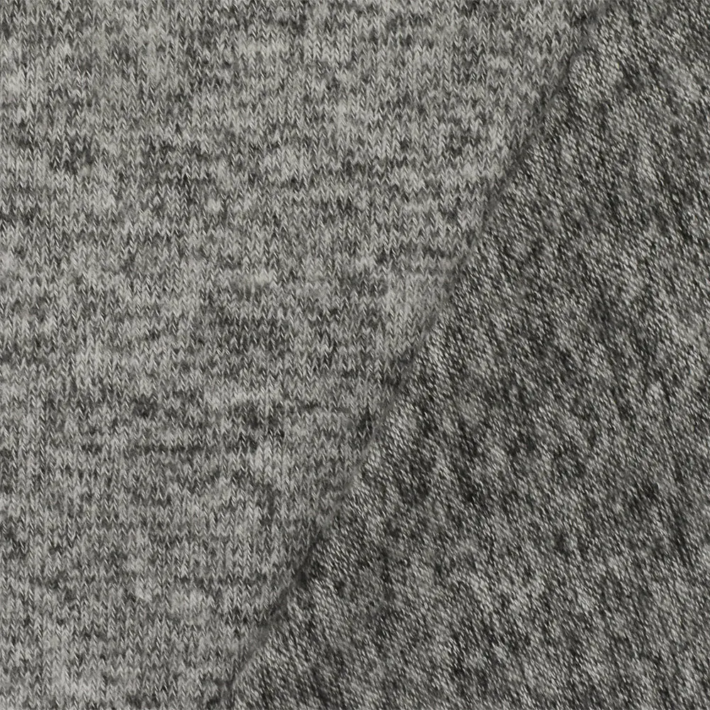 Heather Charcoal Gray-Gray Stretch Brushed Jersey Knit Fabric