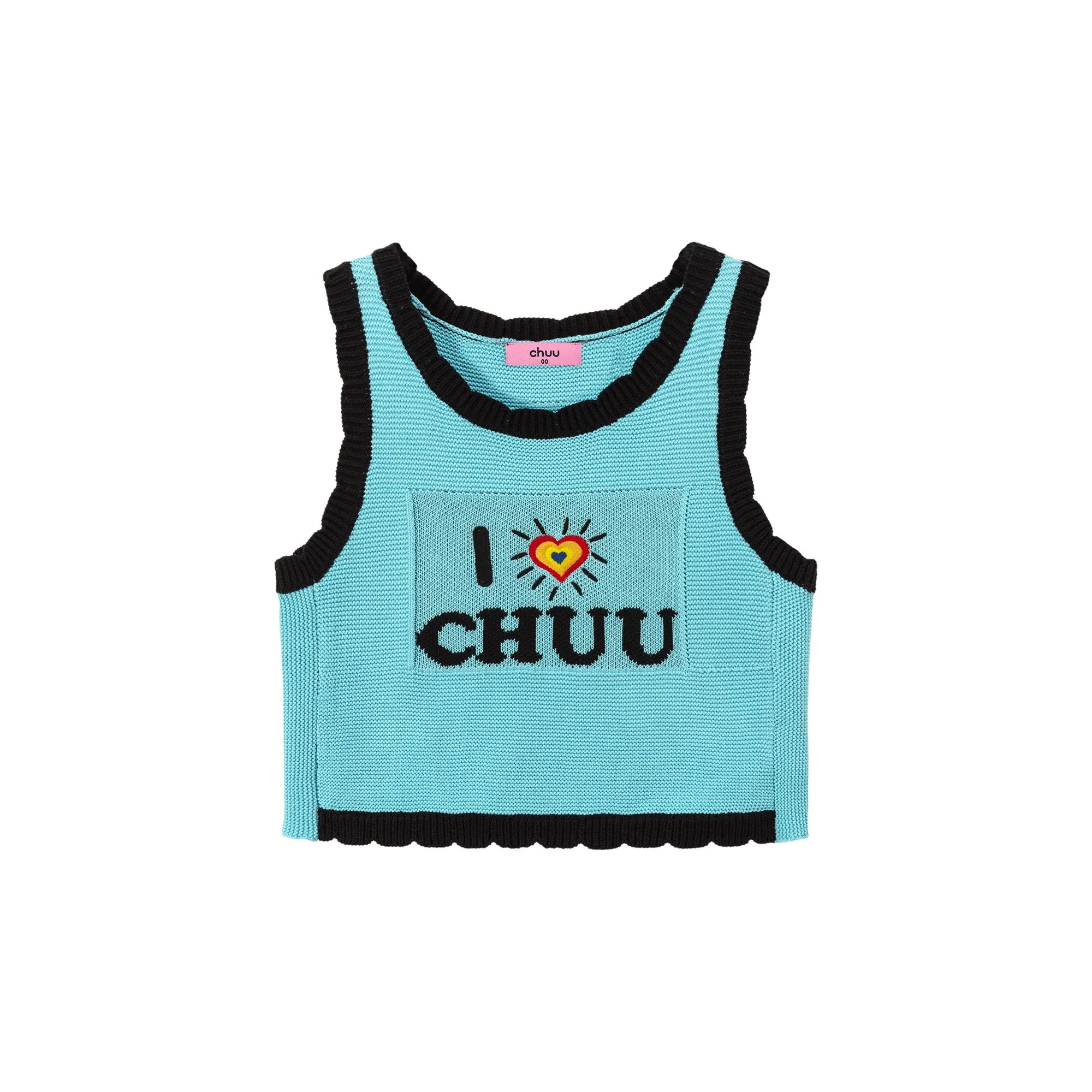 I Love Chuu Color Sleeveless Knit Sweater