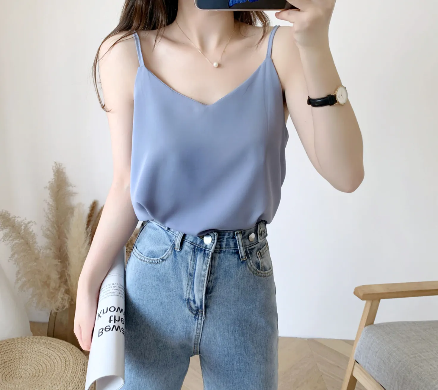 [Korean Style] Felisha Chiffon Cami