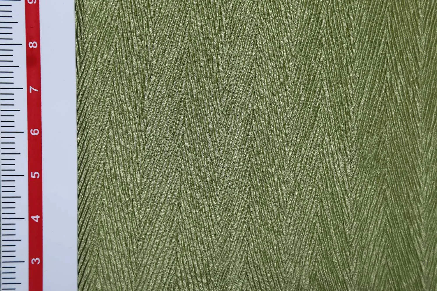 Light Green Herringbone Pleated Knit Fabric-2445422 Fabric