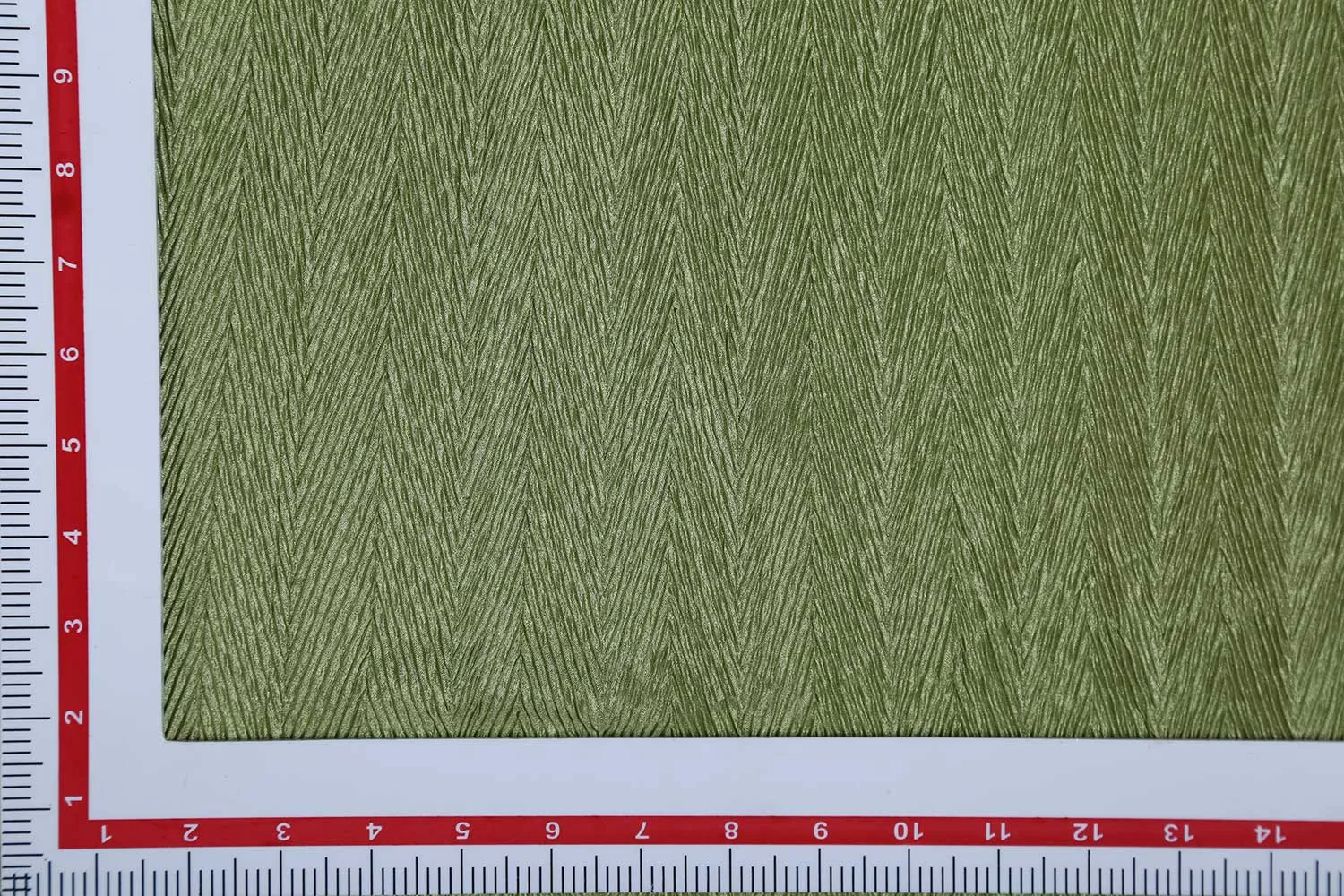 Light Green Herringbone Pleated Knit Fabric-2445422 Fabric