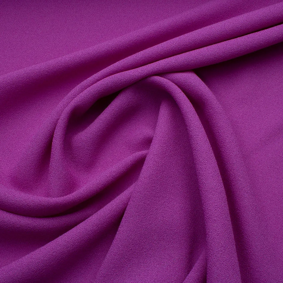 Magenta Pink Single Wool Crêpe