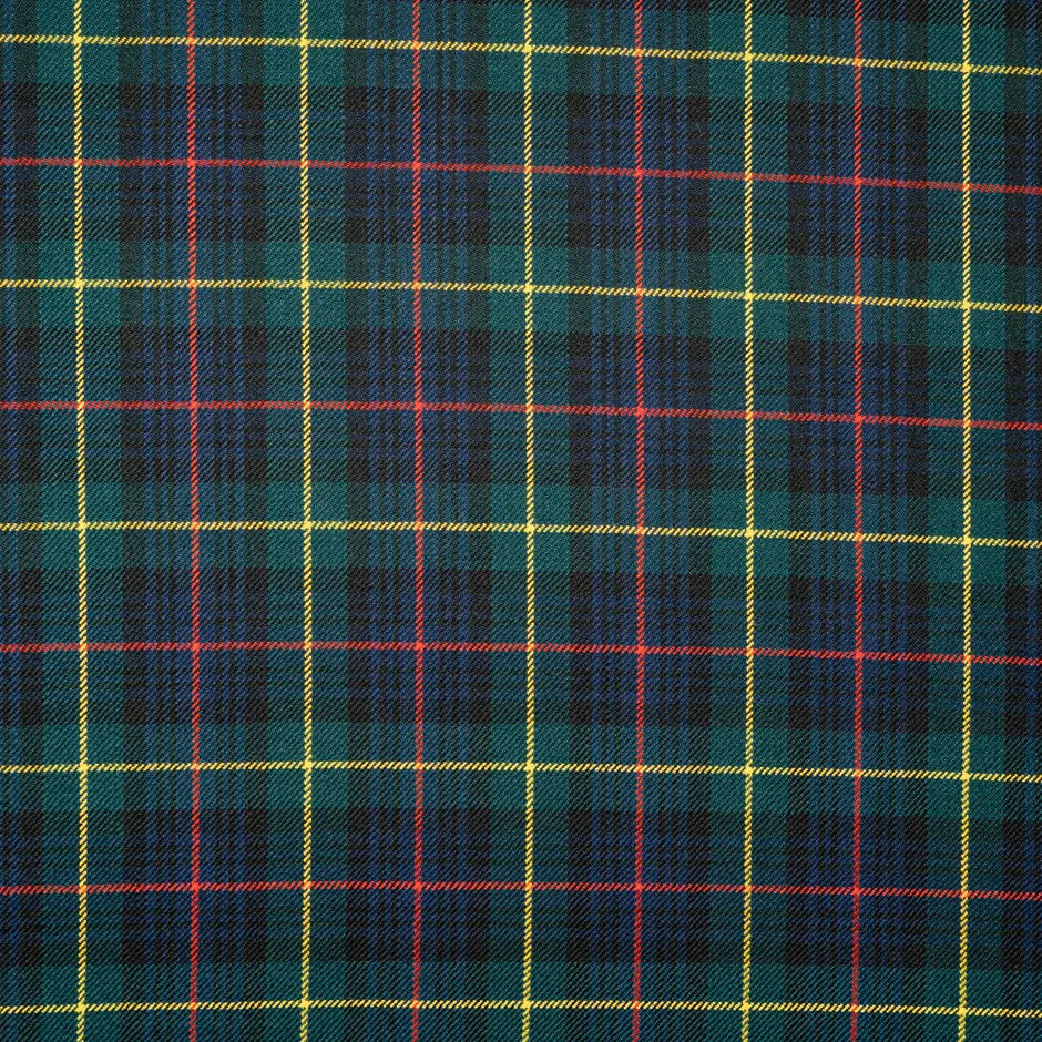 Multi-Coloured & Green Pure Wool Tartan