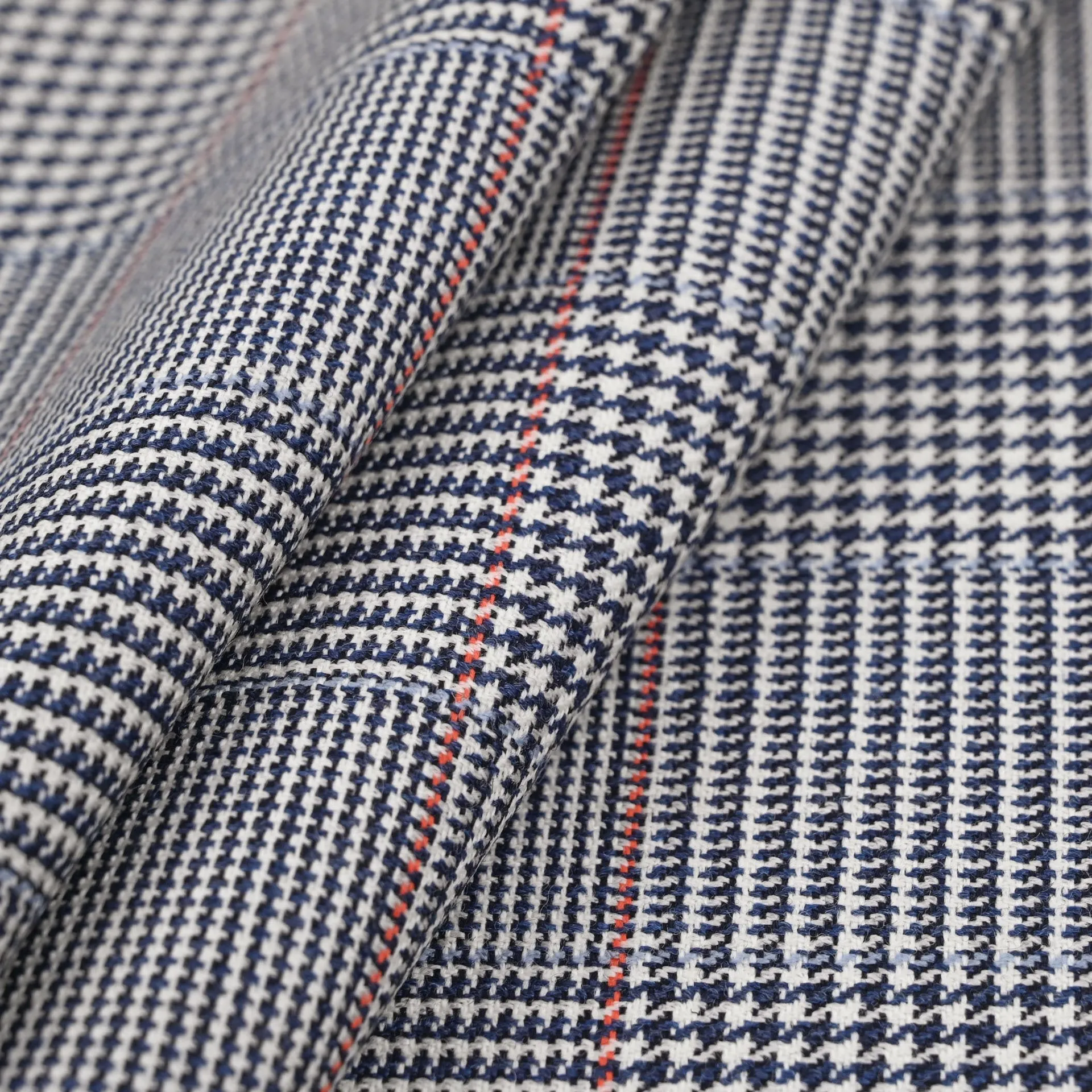 Navy Check Coating Fabric 6452