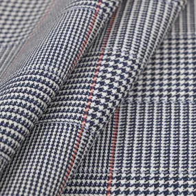 Navy Check Coating Fabric 6452