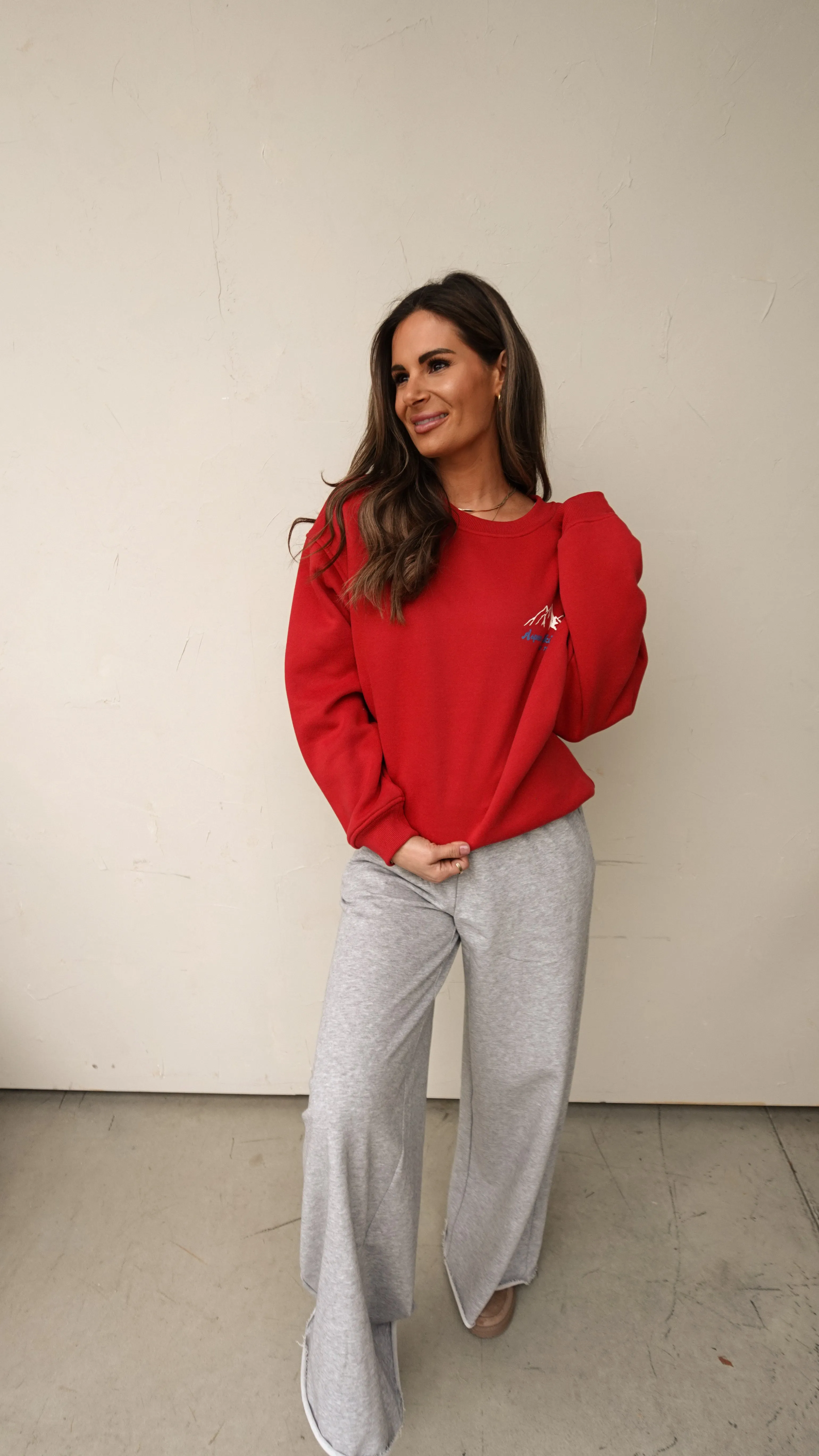 Red Aspen Ski Camp Crewneck Sweatshirt