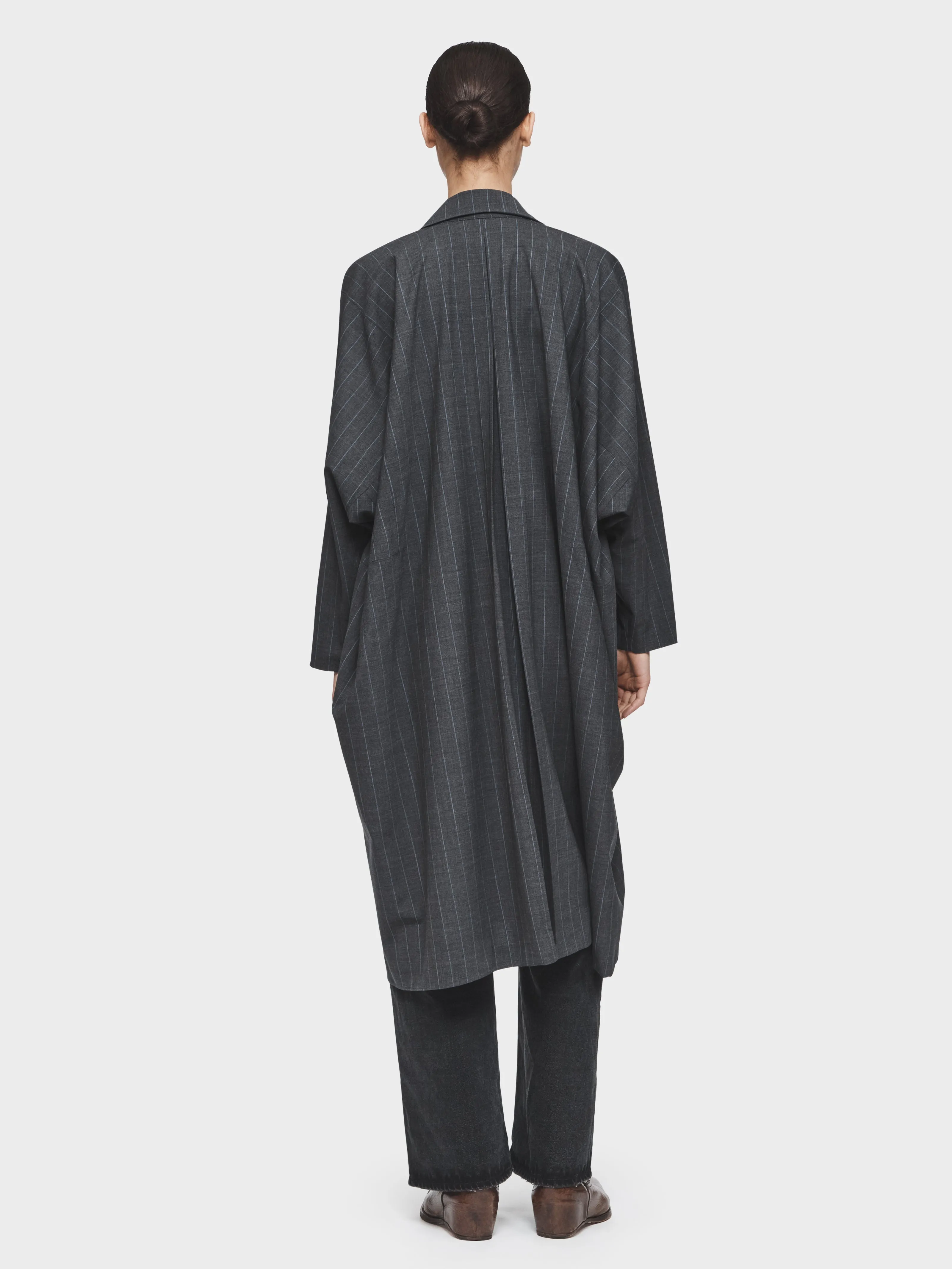 Tailored Kaftan in Charcoal Melange