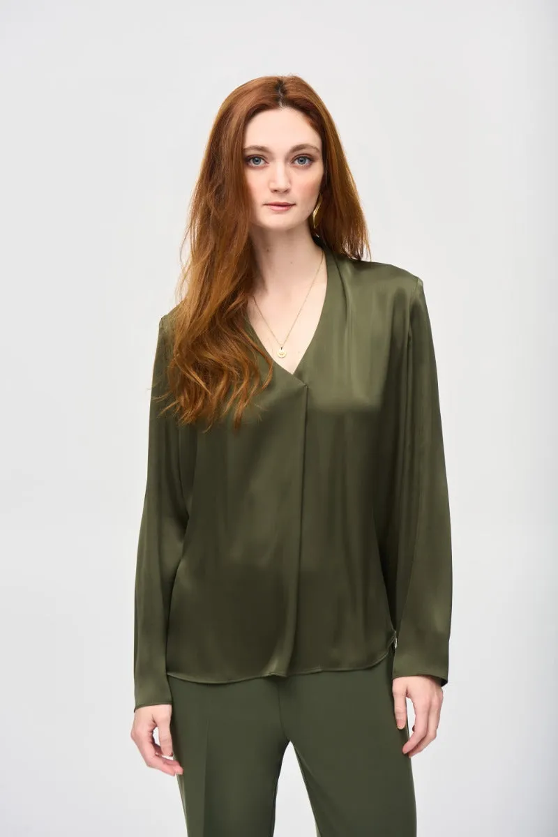 V-Neck Satin Top