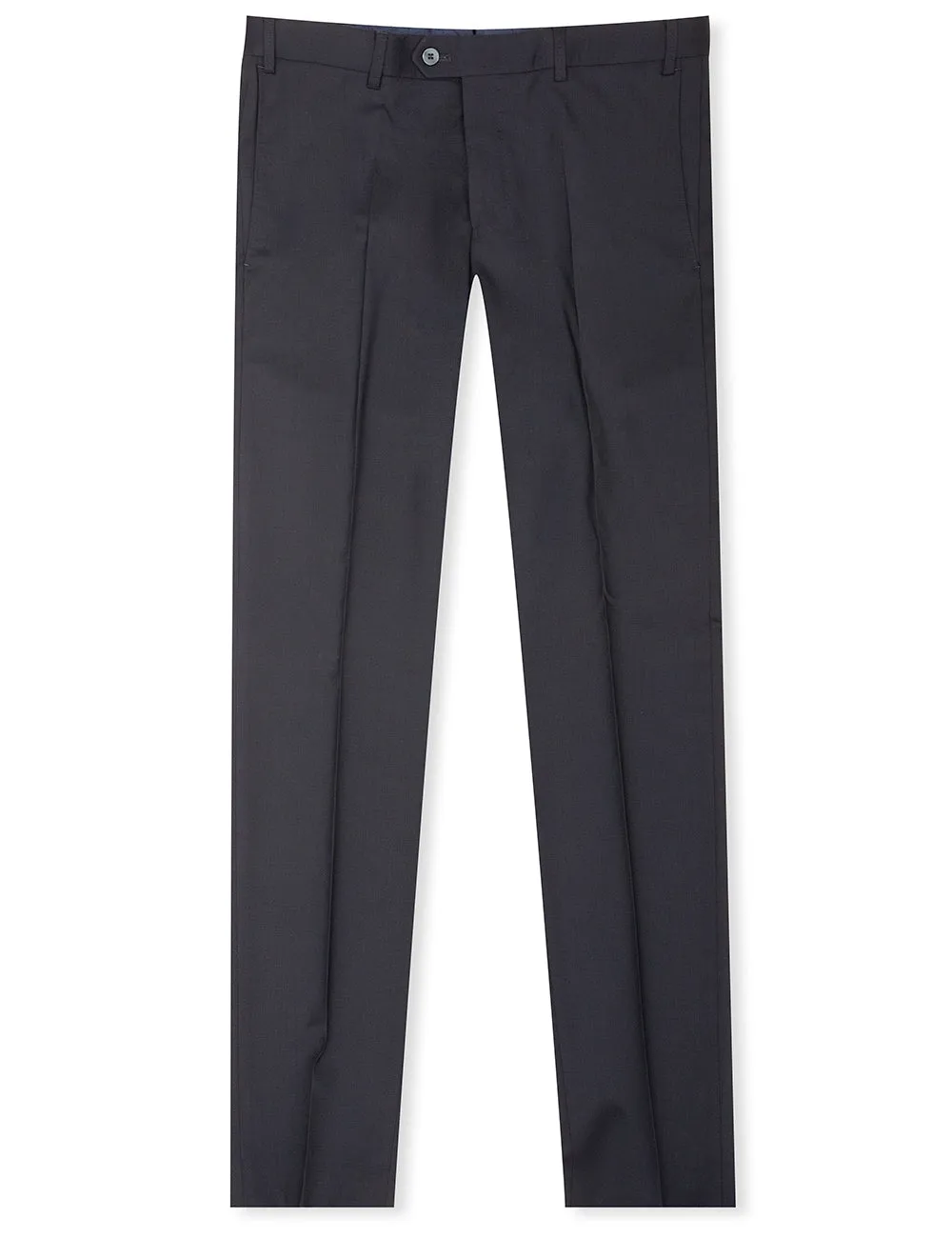 Wool Grey Trousers Navy