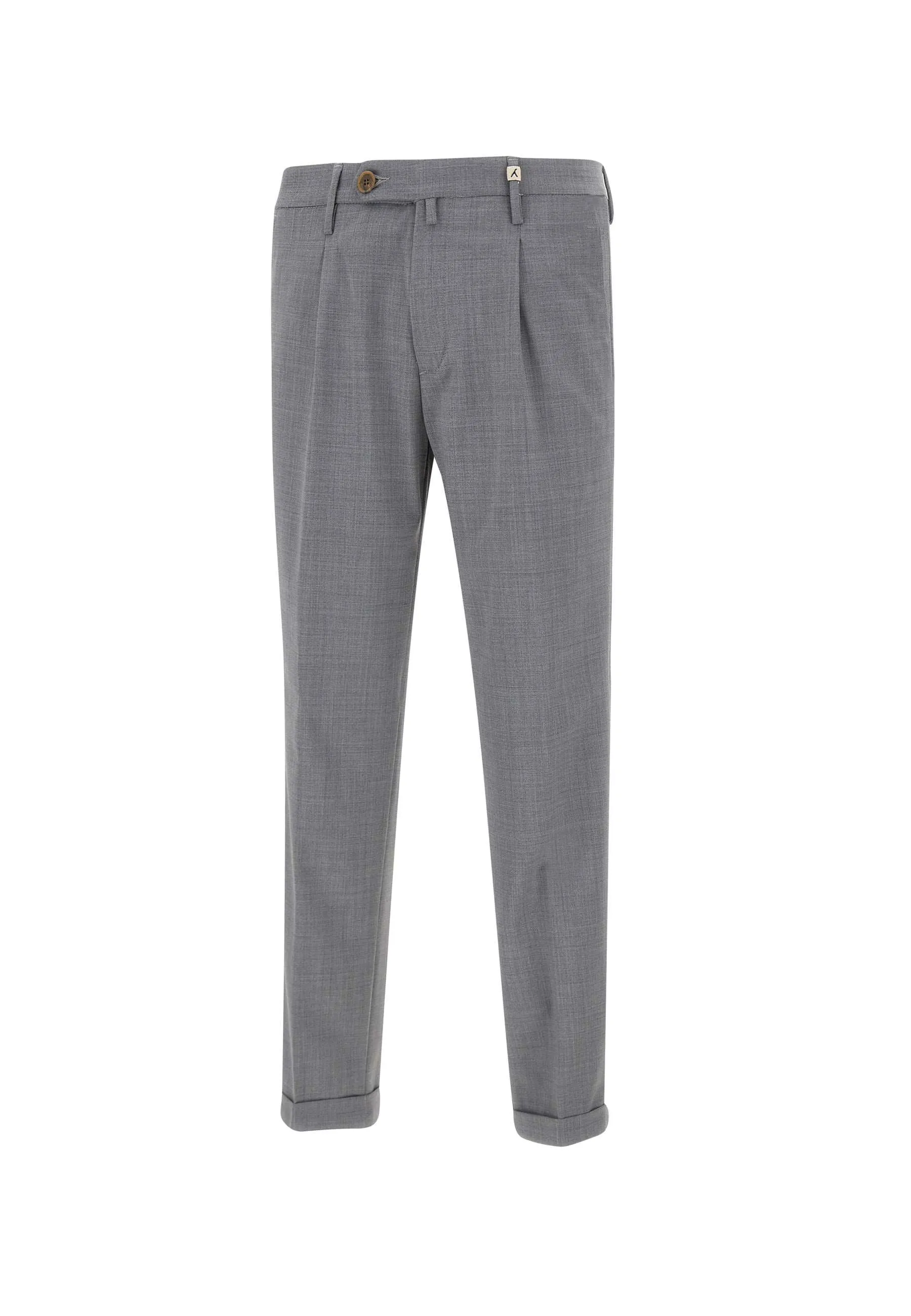 Zeus-P Grey Wool Trousers