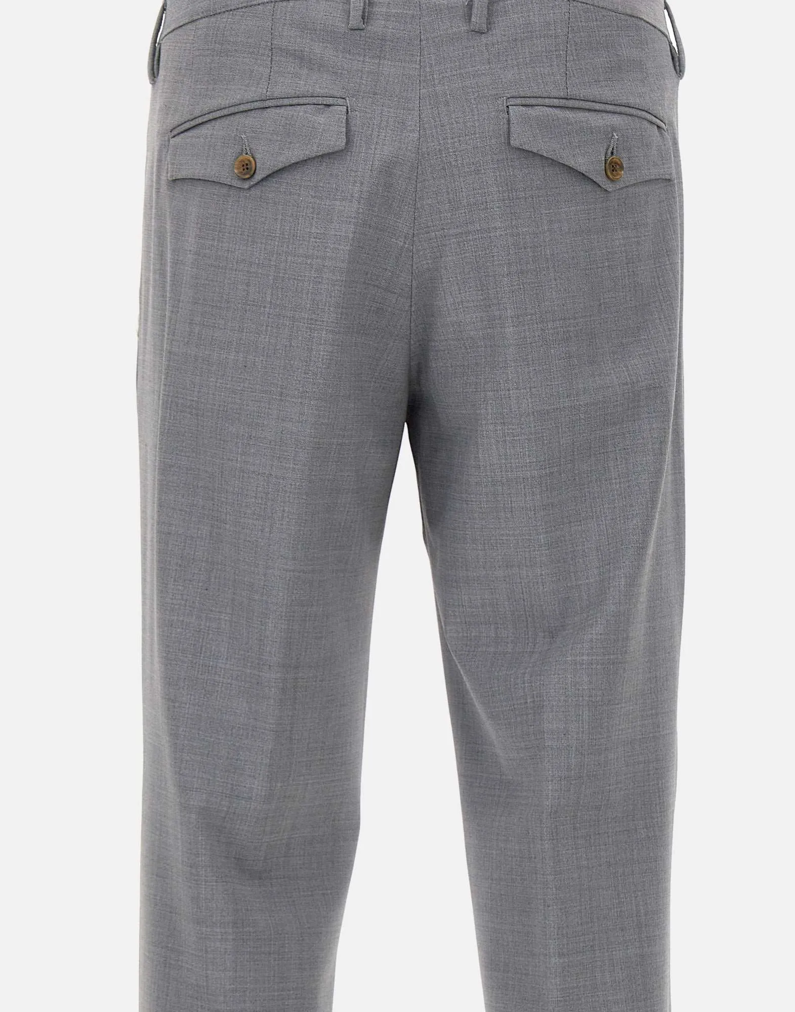 Zeus-P Grey Wool Trousers