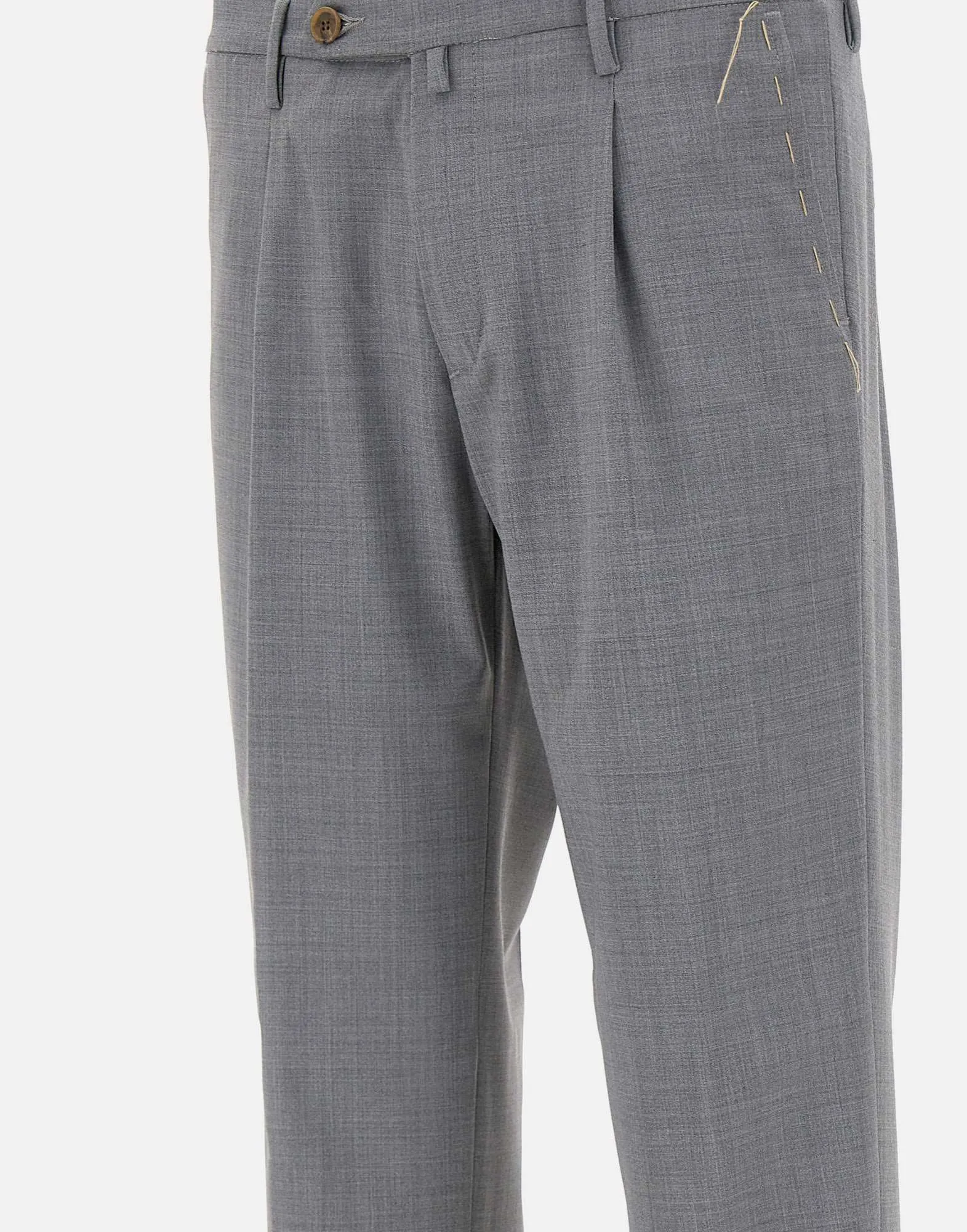 Zeus-P Grey Wool Trousers